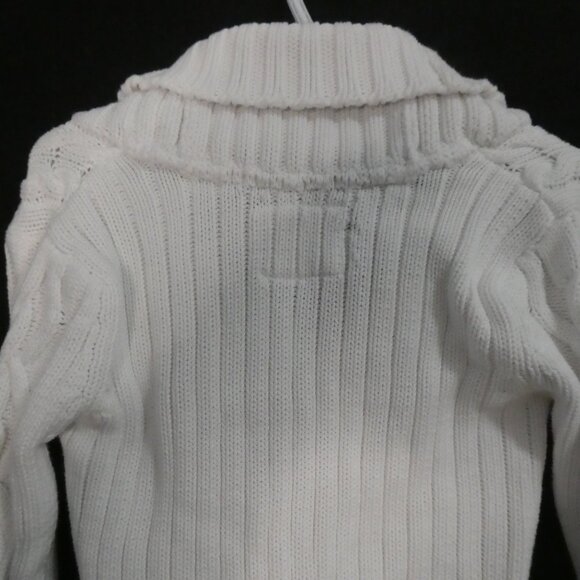 L.O.G.G. By H&M | small | Ivory Cable Knit Shawl Collar Sweater - Picture 10 of 14